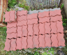 Betonová skladebná dlažba - vlnka  - červená - cca 2,5m2 (Concrete composite paving - ripple - red - approx. 2.5 m2) 230x130x60 mm